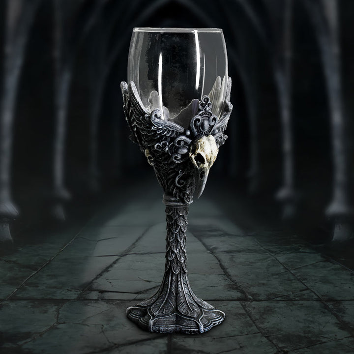 Gothic Raven Nevermore Goblet Drinking Mug 20cm 7