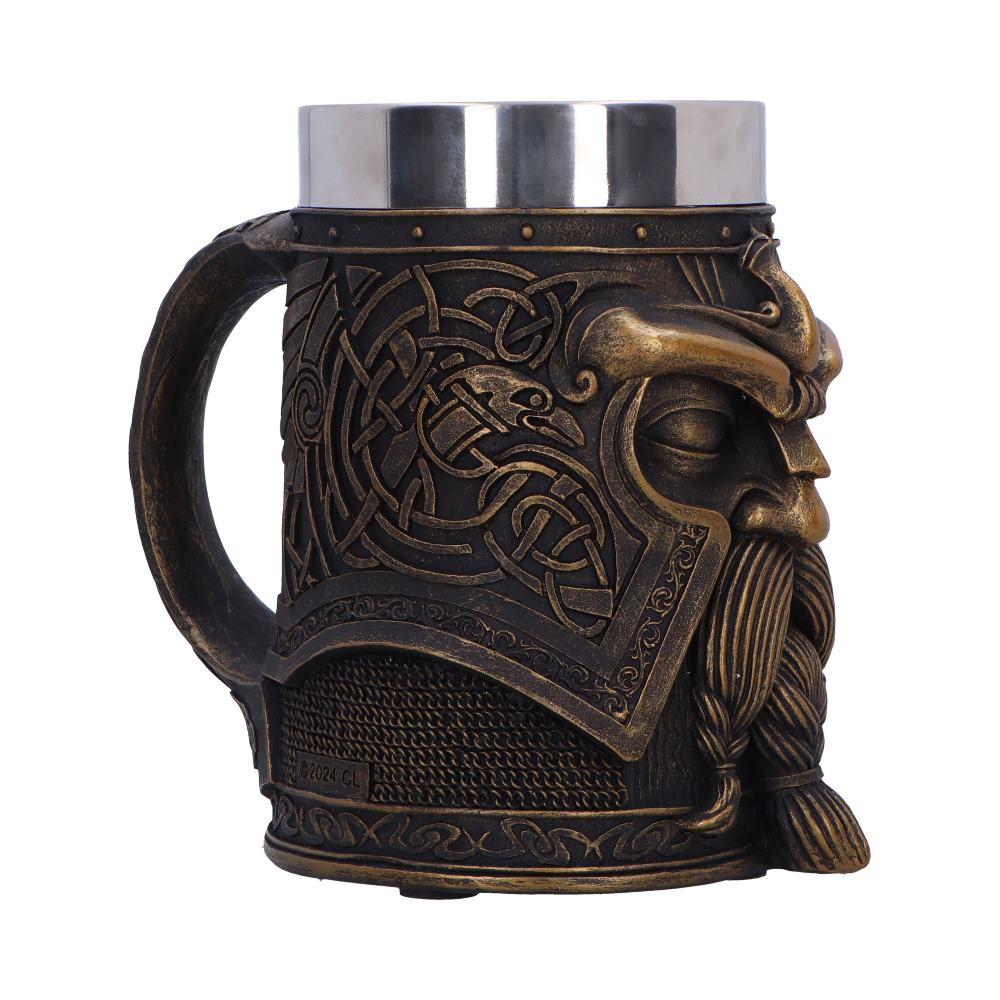 Odin Viking Tankard Drinking Mug 16cm 4