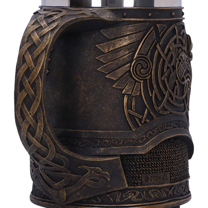 Odin Viking Tankard Drinking Mug 16cm 6