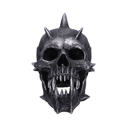 Iron Fang Spike Skull Resin Statue 16.5cm 2