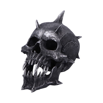 Iron Fang Spike Skull Resin Statue 16.5cm 4