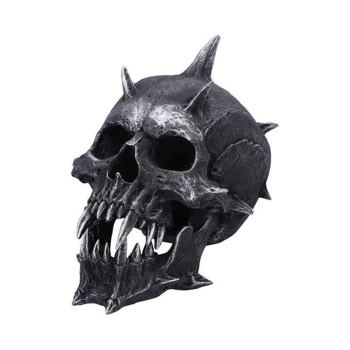 Iron Fang Spike Skull Resin Statue 16.5cm 4