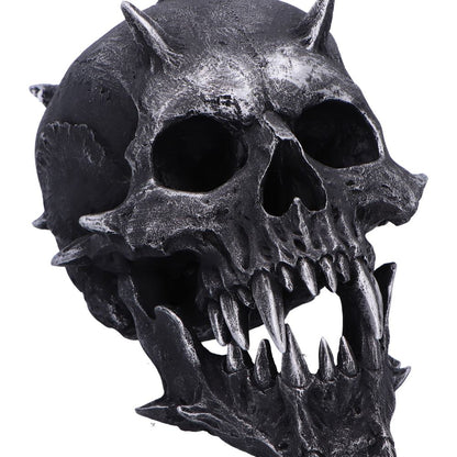Iron Fang Spike Skull Resin Statue 16.5cm 5