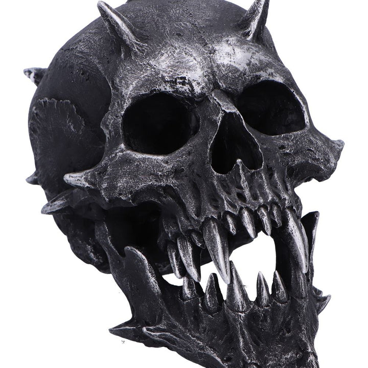 Iron Fang Spike Skull Resin Statue 16.5cm 5
