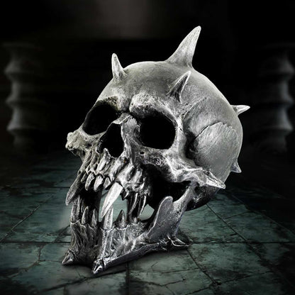 Iron Fang Spike Skull Resin Statue 16.5cm 7