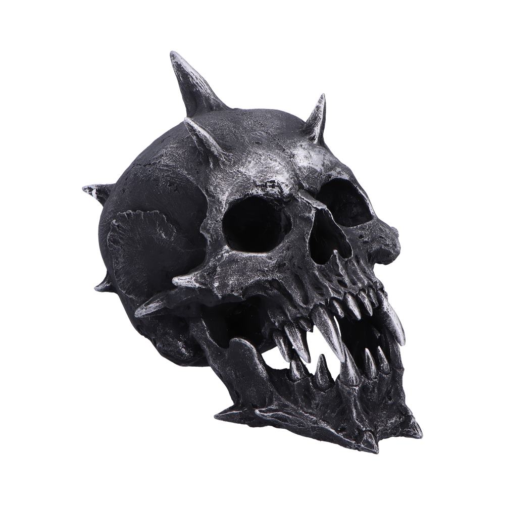 Iron Fang Spike Skull Resin Statue 16.5cm 1