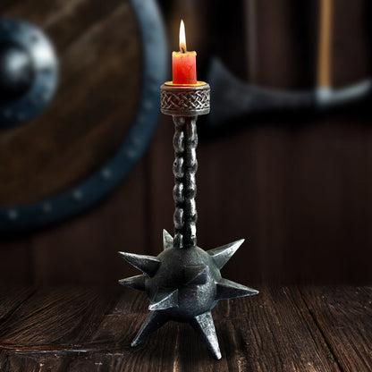 Meteor Hammer Medieval Gothic Candle Holder 17cm 7