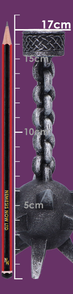 Meteor Hammer Medieval Gothic Candle Holder 17cm 8