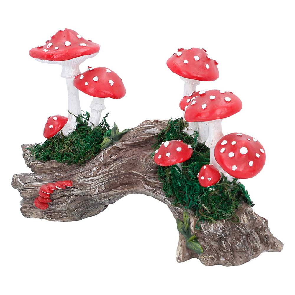 Toadstool Trunk Resin Statue 23.7cm 2