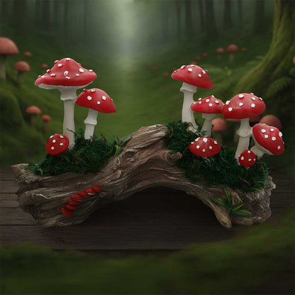 Toadstool Trunk Resin Statue 23.7cm 7