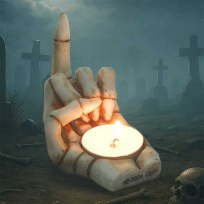 Final Gesture Candle Holder Skeleton Hand 8.2cm 7