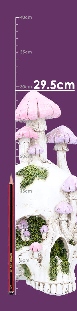 Sporebound Skull Figurine with Mushrooms 29.5cm