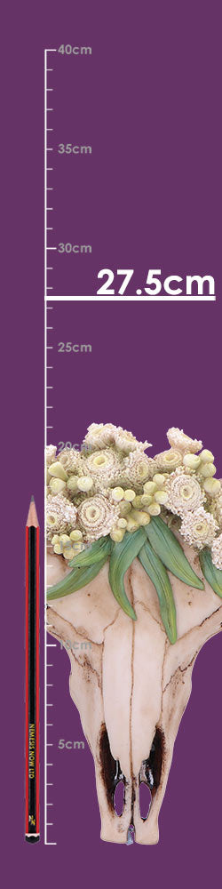Floral Crown Skull Ornament 27.5cm 5