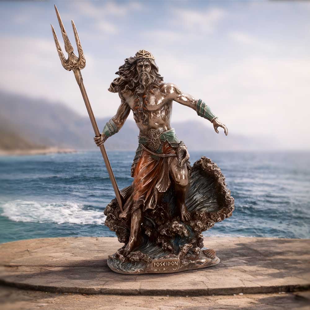 Poseidon Greek God of the Sea Figurine 25.2cm 7