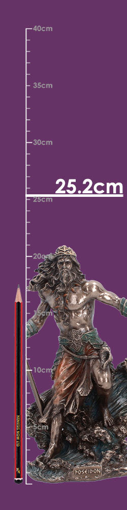 Poseidon Greek God of the Sea Figurine 25.2cm 8