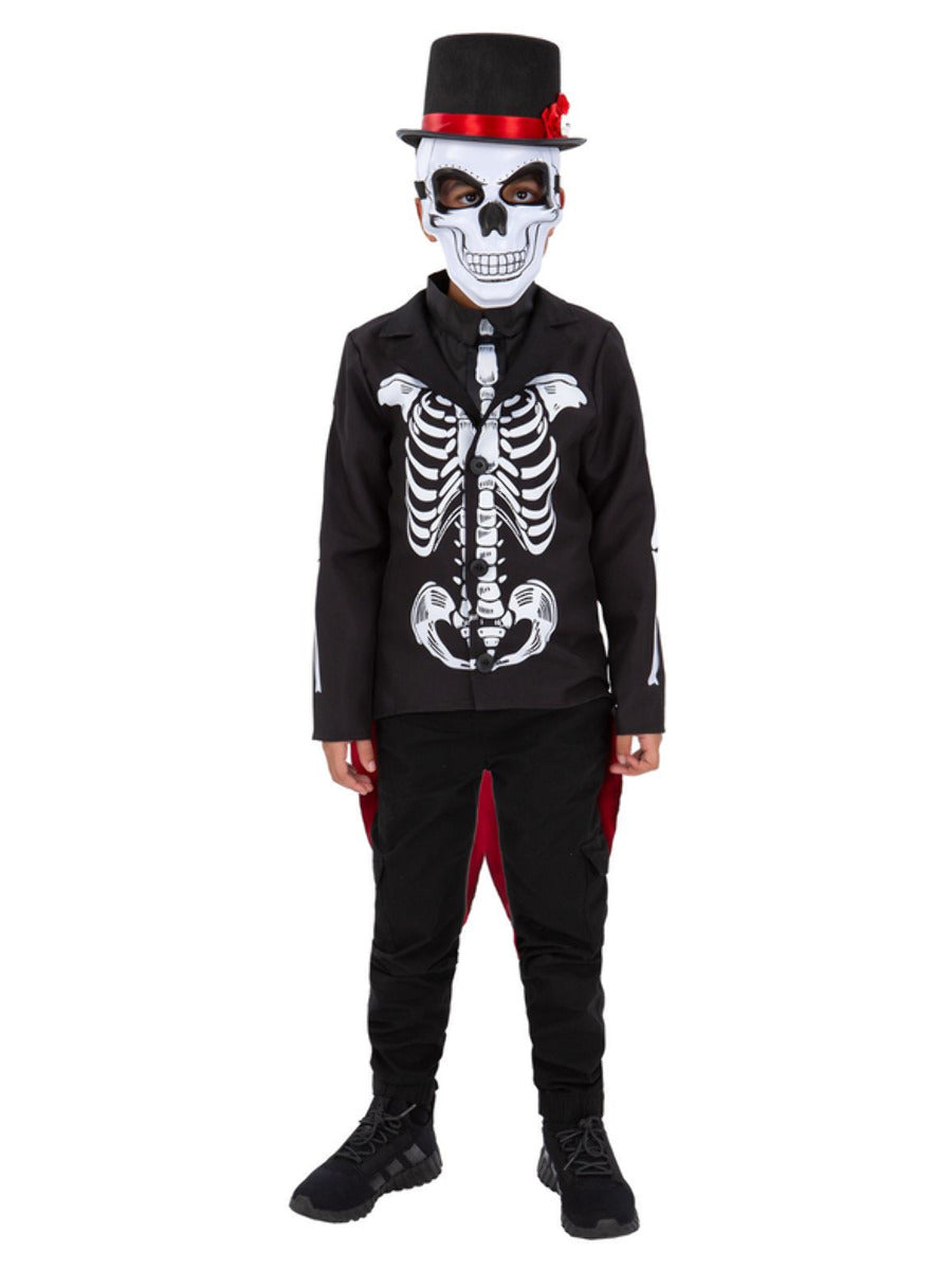 Day of the Dead Senor Skeleton Costume Suit for Boys