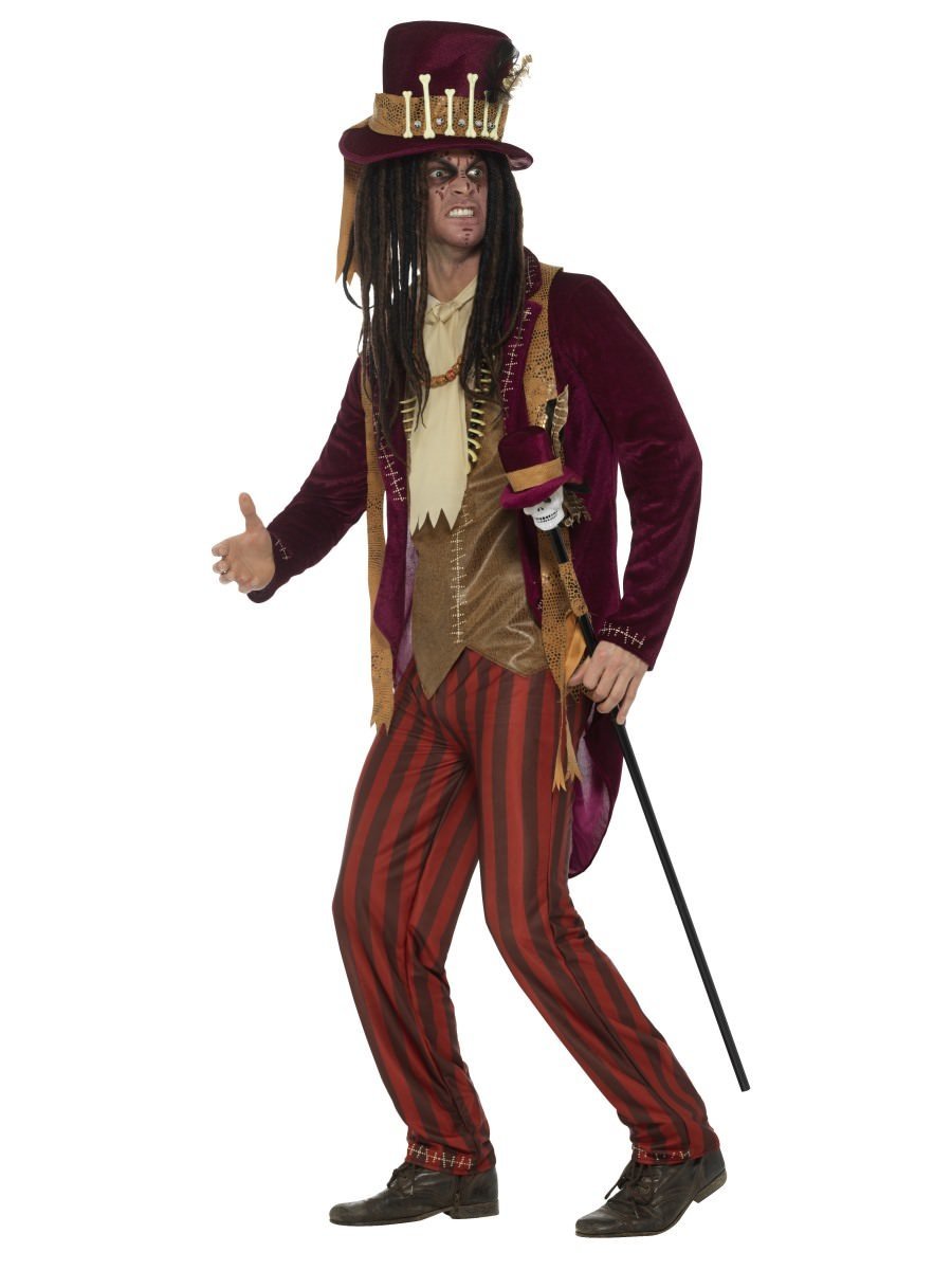 Voodoo Witch Doctor Costume Adult Red Suit 2