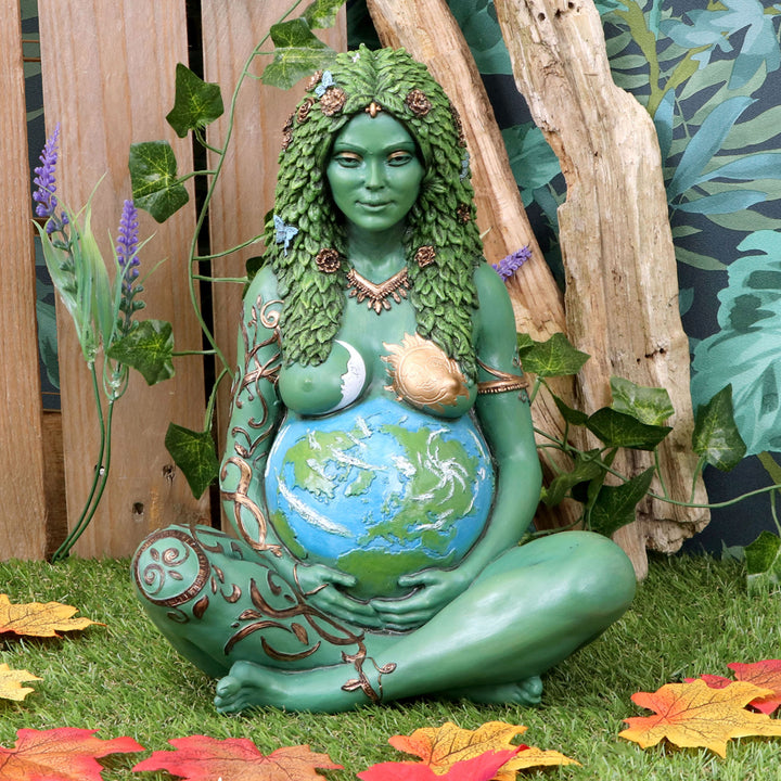 Ethereal Mother Earth Gaia Art Statue Painted Figurine Large 30cm 6