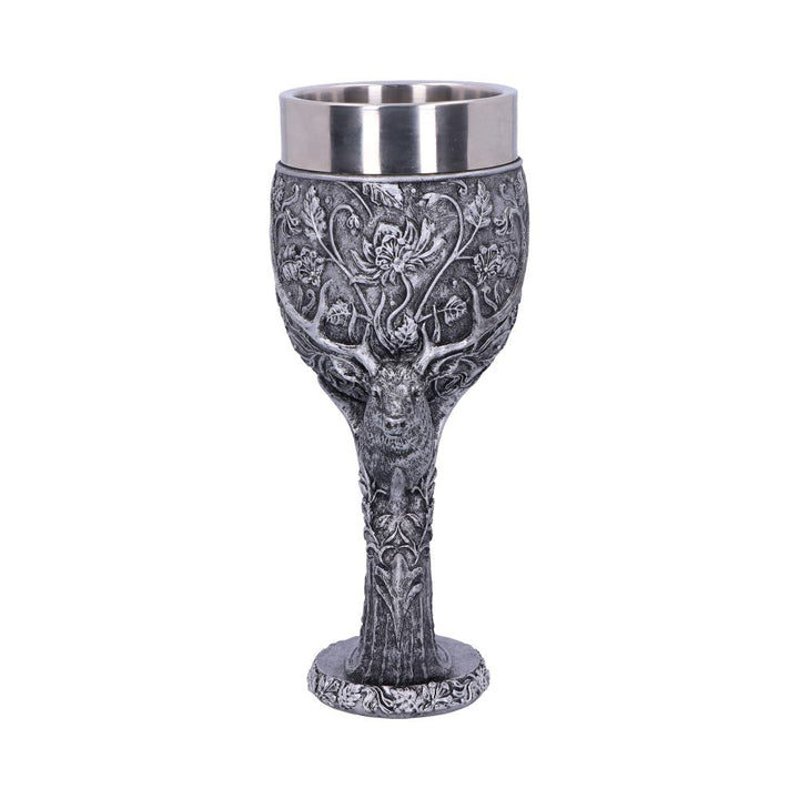 Monarch of the Glen Stags Head Goblet Wine Glass 18cm 2