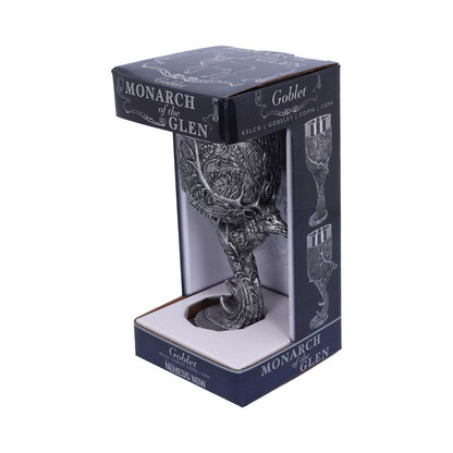 Monarch of the Glen Stags Head Goblet Wine Glass 18cm 7