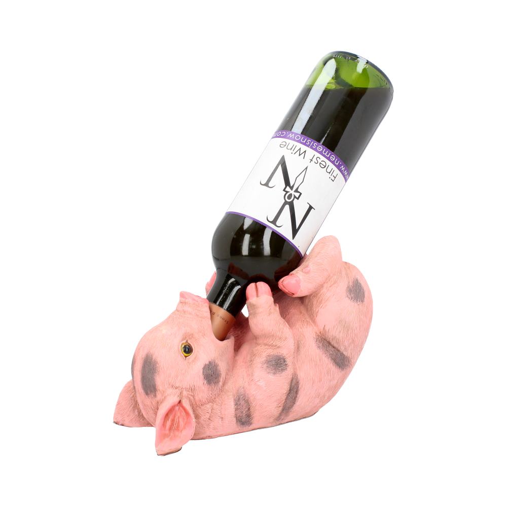 Pink Pig Piglet Guzzler Wine Bottle Holder Guzzlers 25cm 1