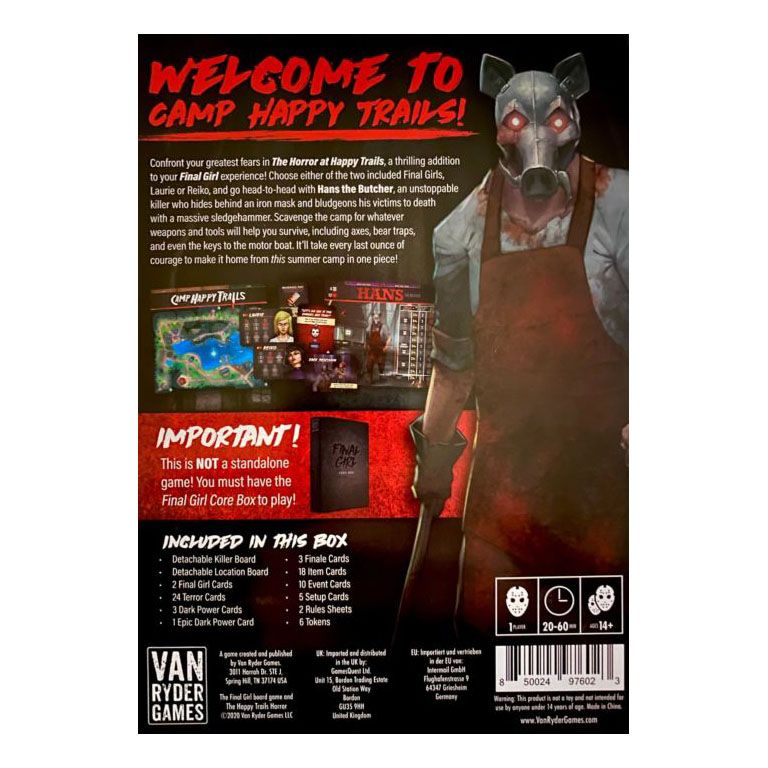 Happy Trails Horror Final Girl Expansion Board Game by Van Ryder