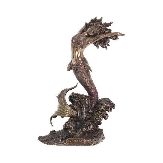 Yemaya Goddess of Water Figurine Bronze Mermaid Ocean Ornament 27cm 1