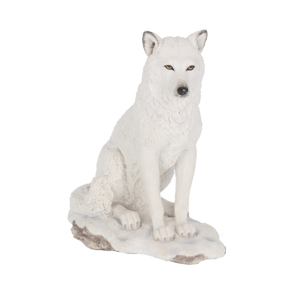 White Ghost Wolf Figurine Ornament 19.5cm 1