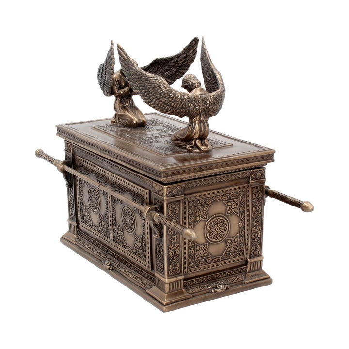 Bronzed Ark of the Covenant with Winged Cherrubs 28cm