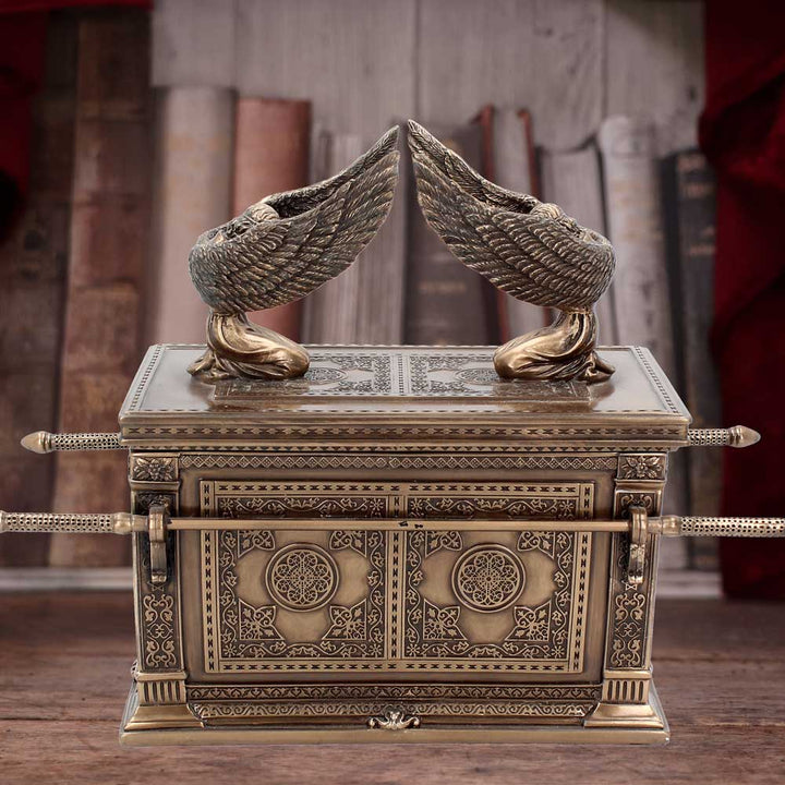 Bronzed Ark of the Covenant with Winged Cherrubs 28cm