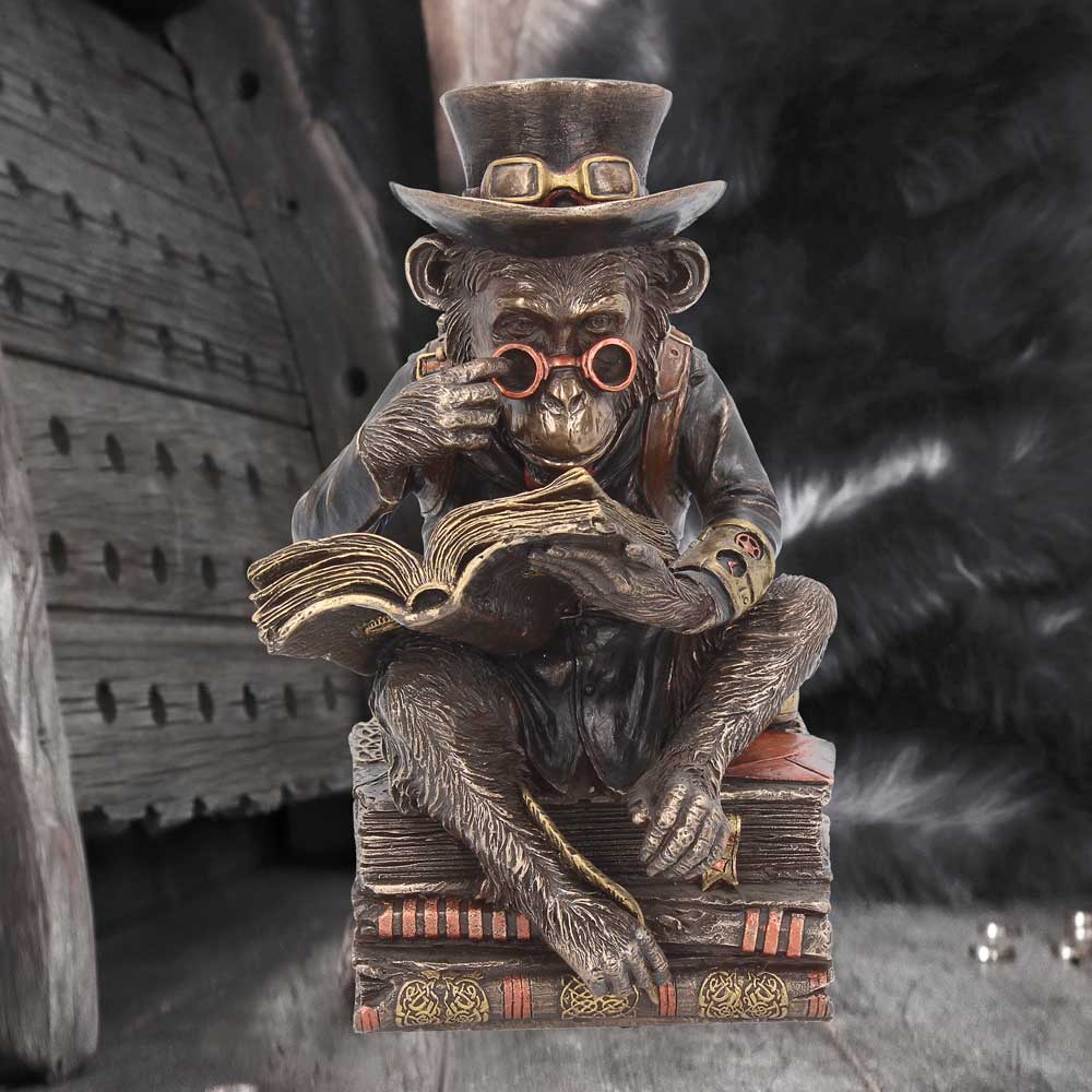 Steampunk Chimpanzee Scholar Figurine 19.5cm 7