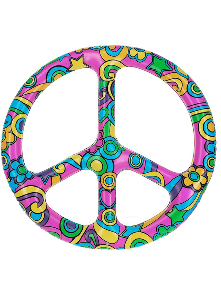 Giant Inflatable Peace Sign Pink 110cm Pool FLoat 2