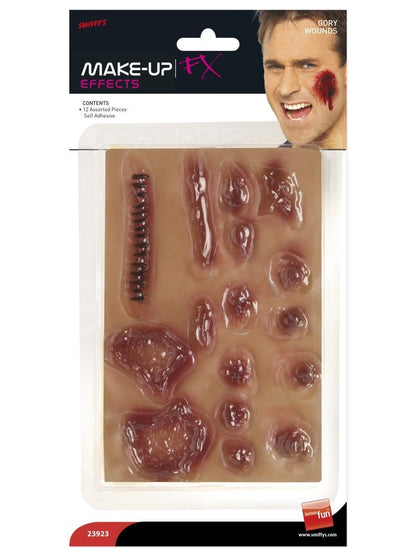 Gory Wounds Skin Coloured Zombie Make Up 3