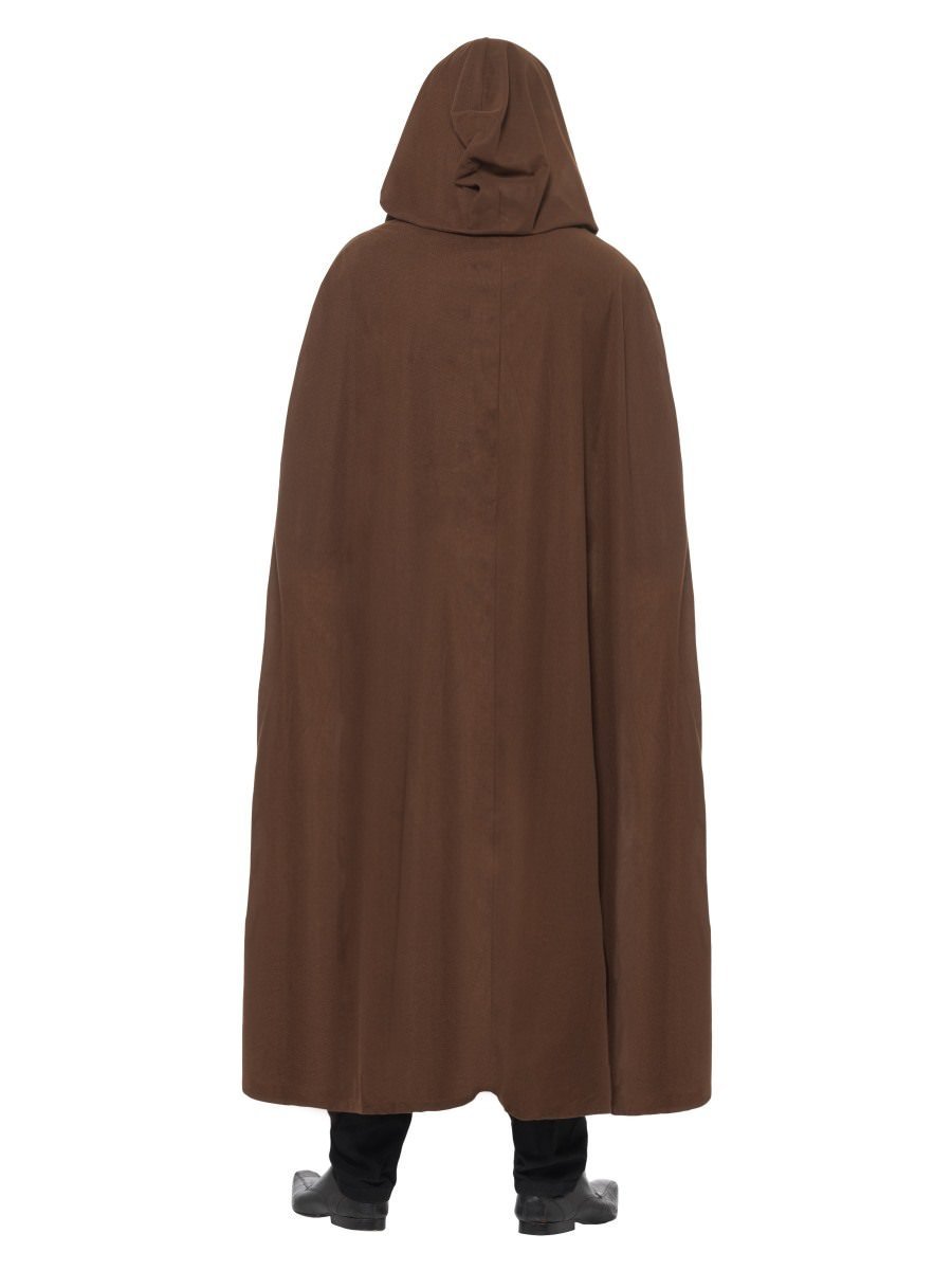 Gravekeeper Hooded Cloak Adult Brown For Halloween