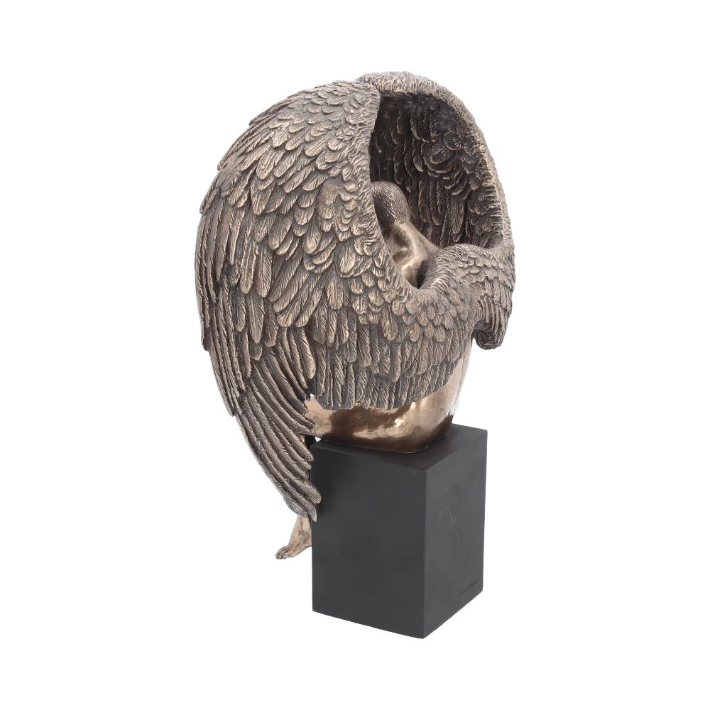 Bronzed Religious Contemplative Angels Reflection Bronze Figurine 26cm 3