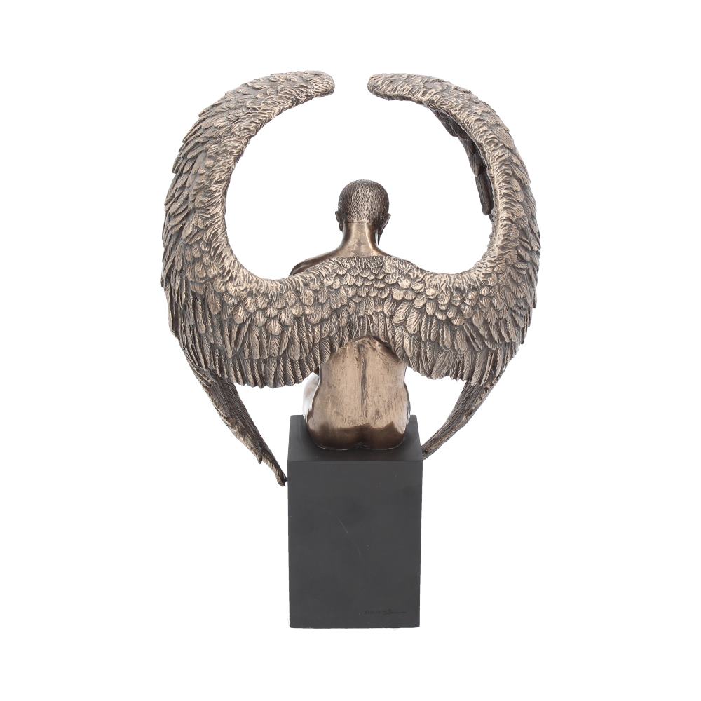 Bronzed Religious Contemplative Angels Reflection Bronze Figurine 26cm 4