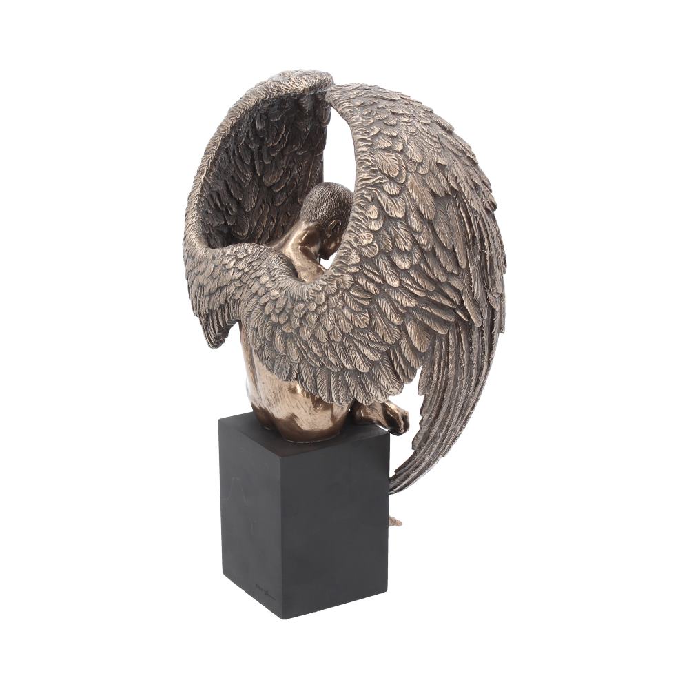 Bronzed Religious Contemplative Angels Reflection Bronze Figurine 26cm 5