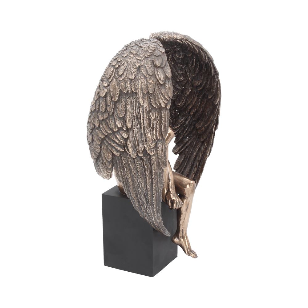 Bronzed Religious Contemplative Angels Reflection Bronze Figurine 26cm 6