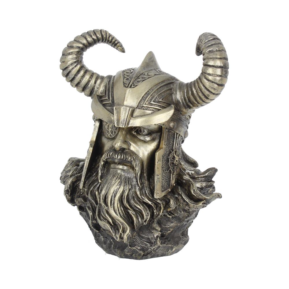 Bronze Odin Norse Viking God Bust 21.5cm 1