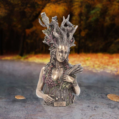 Bronzed Mother Earth Gaia Bust 26cm 7