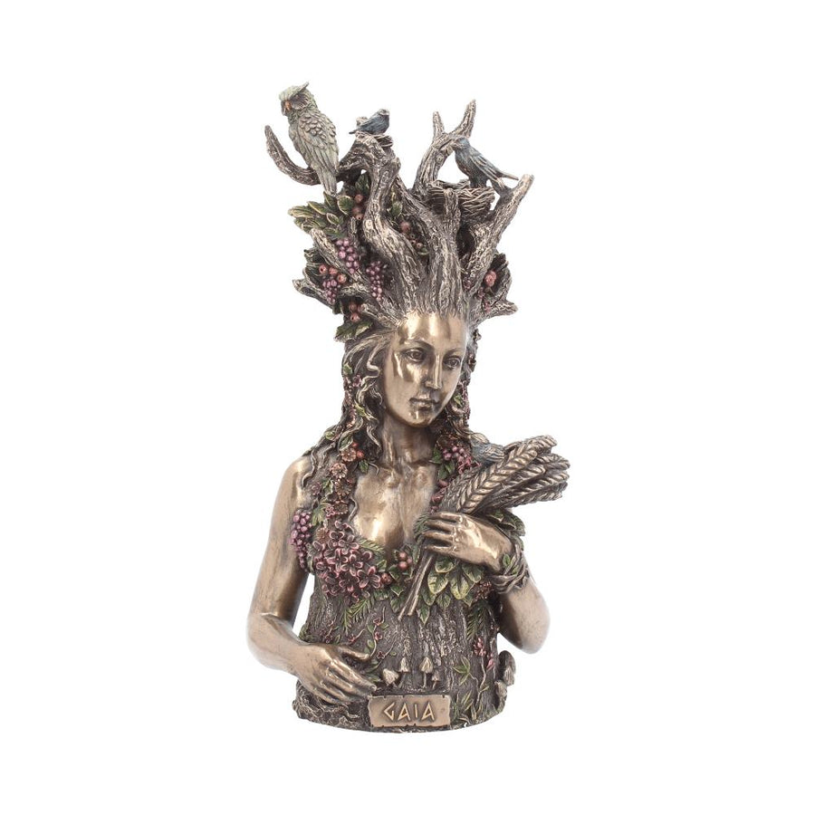 Bronzed Mother Earth Gaia Bust 26cm 1