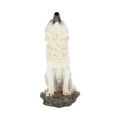 Storms Cry Howling White Wolf Figure 20cm 2