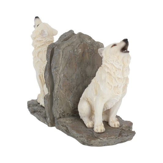 Wardens of the North White Wolf Bookends 20.3cm 2