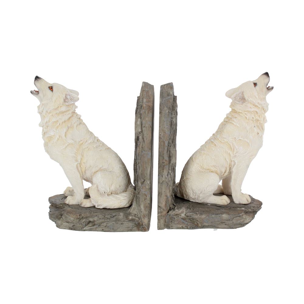 Wardens of the North White Wolf Bookends 20.3cm 4