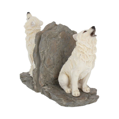 Wardens of the North White Wolf Bookends 20.3cm 5