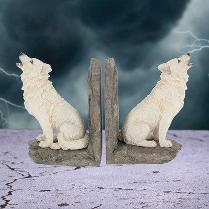 Wardens of the North White Wolf Bookends 20.3cm 7