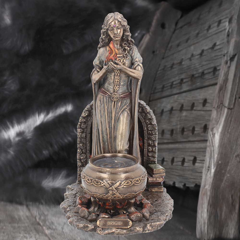 Brigid Irish Goddess Bronze Figurine 24.5cm 7