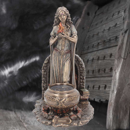 Brigid Irish Goddess Bronze Figurine 24.5cm 7