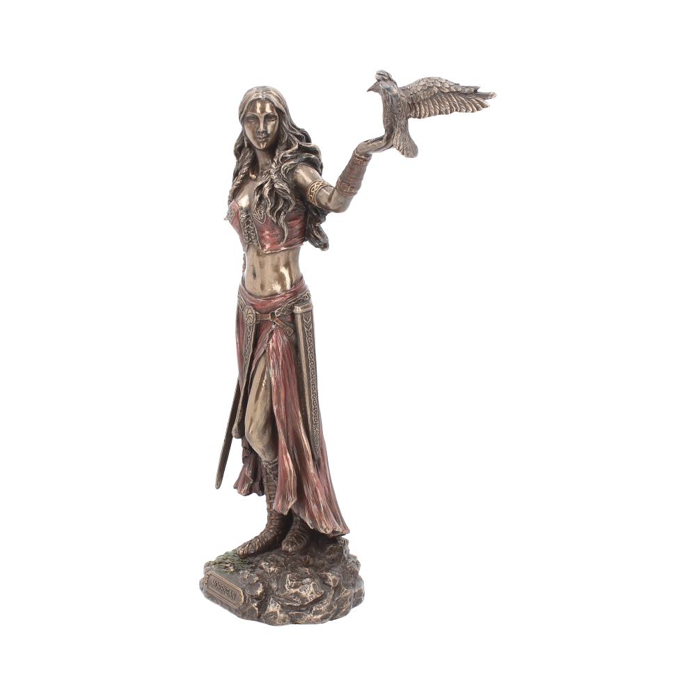 Morrigan and Crow Figurine Bronze Ornament 28cm 2