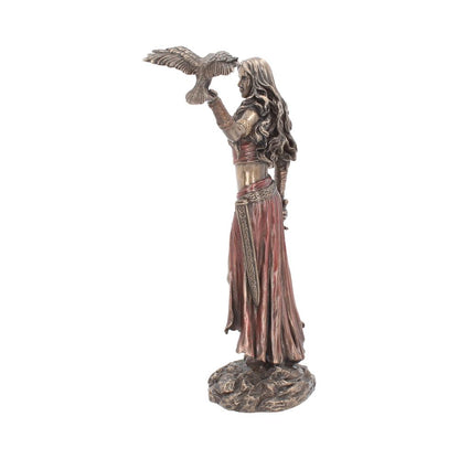 Morrigan and Crow Figurine Bronze Ornament 28cm 3
